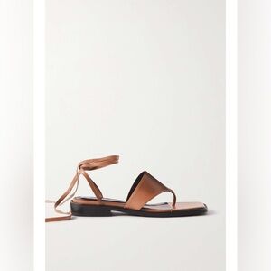STAUD Alexandre lace-up leather sandals